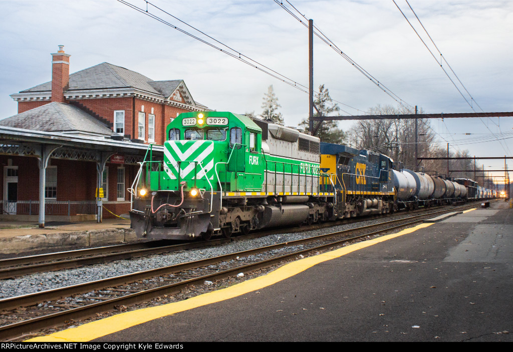 FURX SD40-2 #3022 on Q418-07